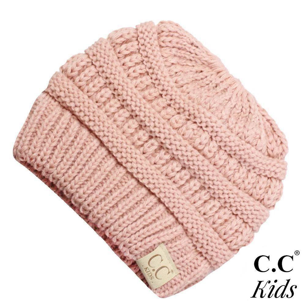 Kids Messy Bun Beanie
