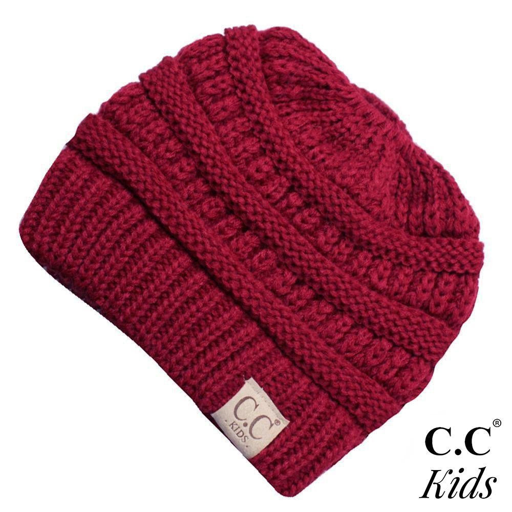 Kids Messy Bun Beanie