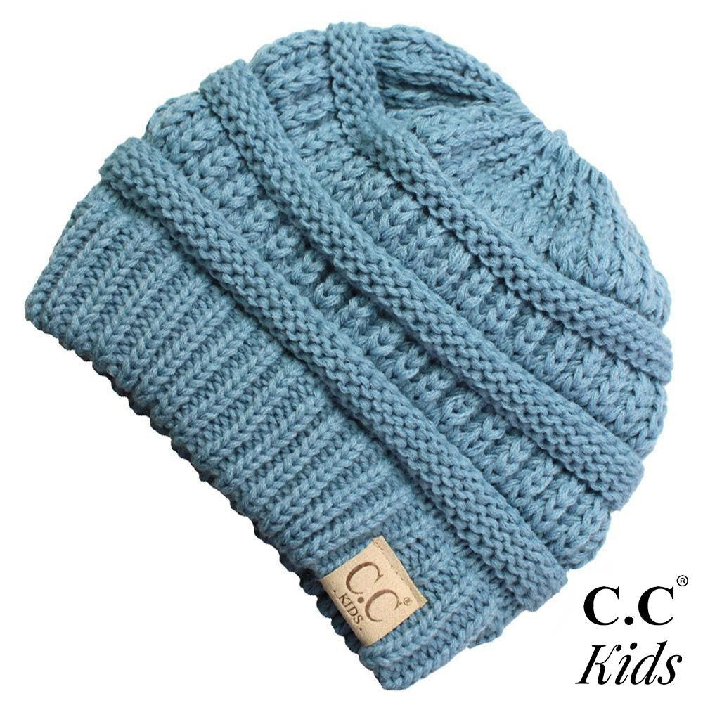 Kids Messy Bun Beanie