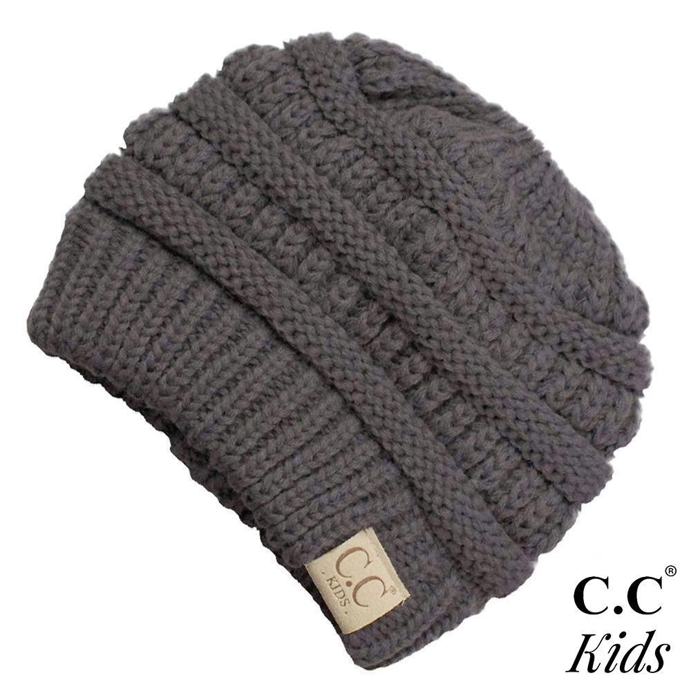 Kids Messy Bun Beanie