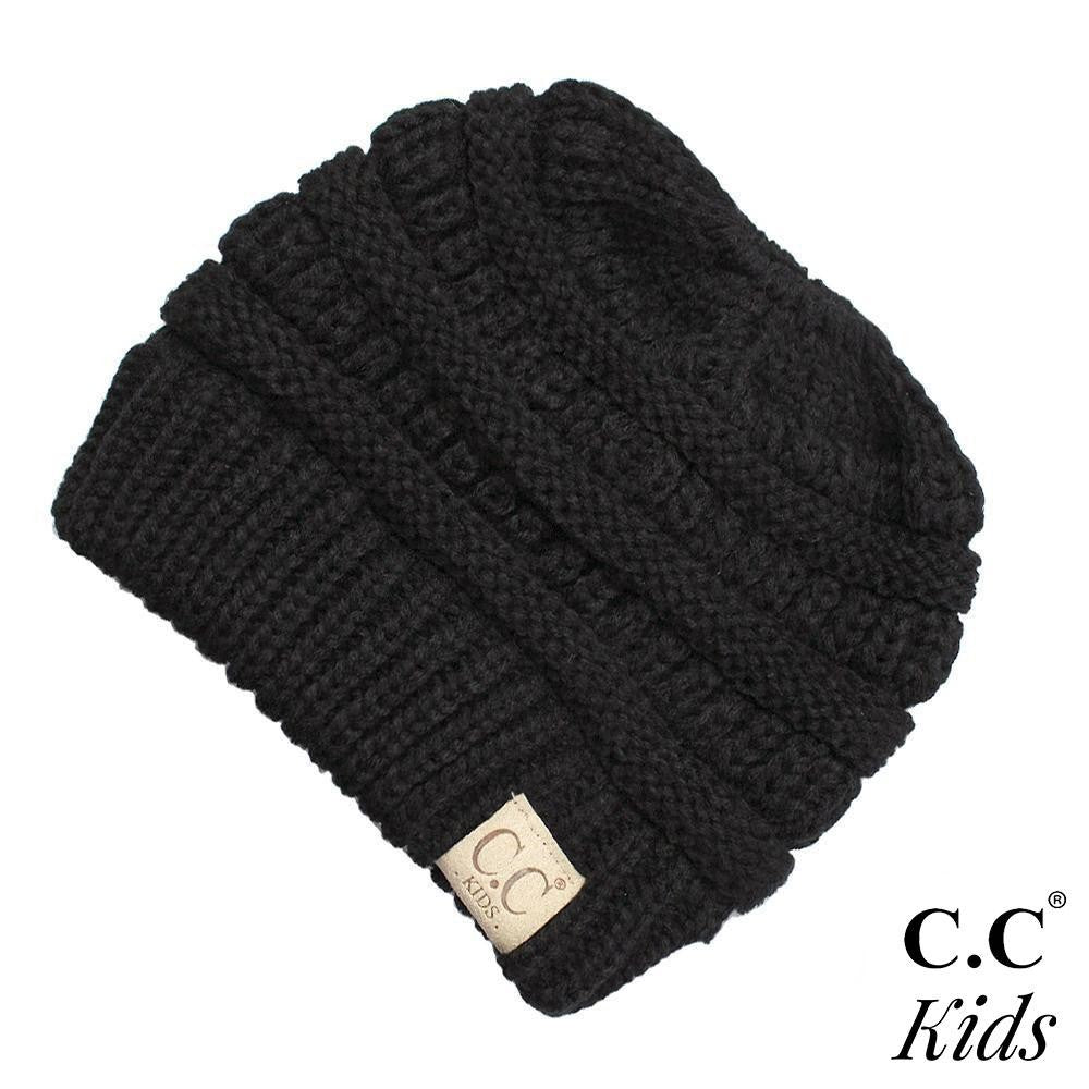Kids Messy Bun Beanie