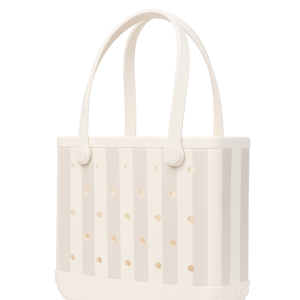 White tote bag with handle on a white background