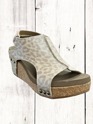 Corkys Carley Leopard Print Sandals