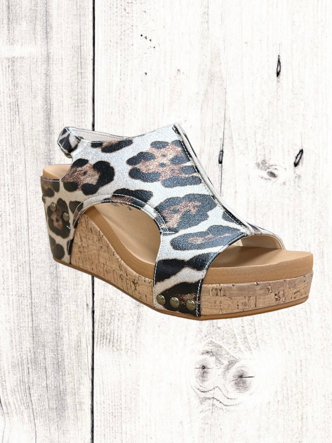 Corkys Carley Leopard Print Sandals