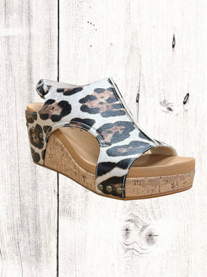 Corkys Carley Leopard Print Sandals