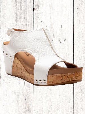 Corkys Carley sandals on a cork wedge bottom