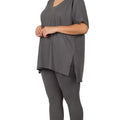 V-Neck Short Sleeve Pant Set