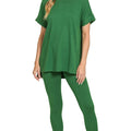 Round Neck Short Sleeve Pant Set