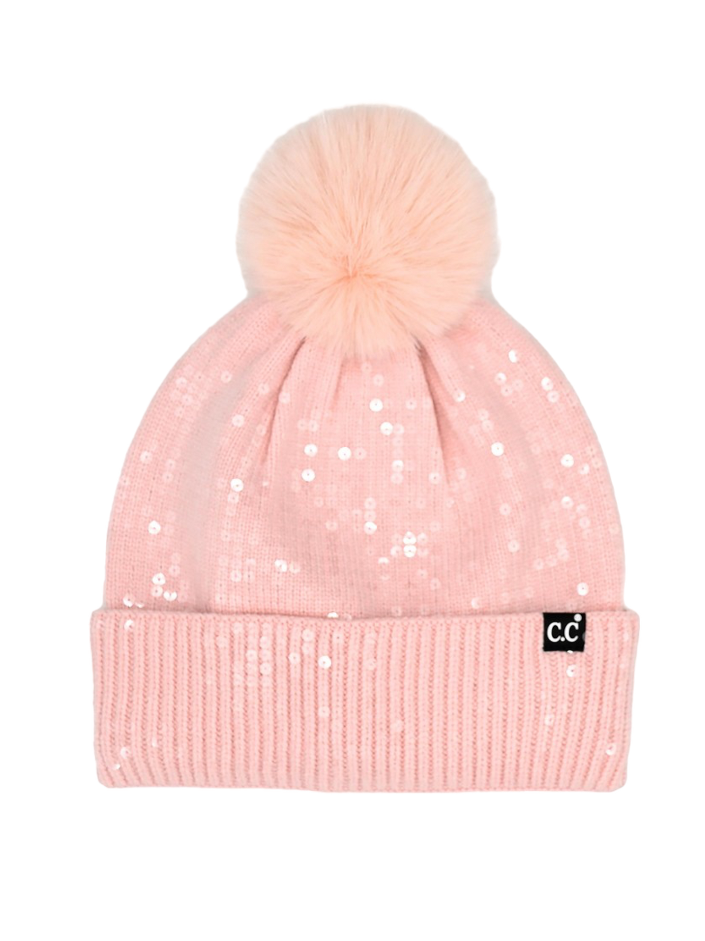 Sequin Pom Beanie