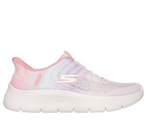 Pink and white sneaker on a white background