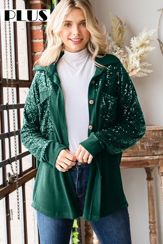 The Festive Sequin Shacket **Final Sale**