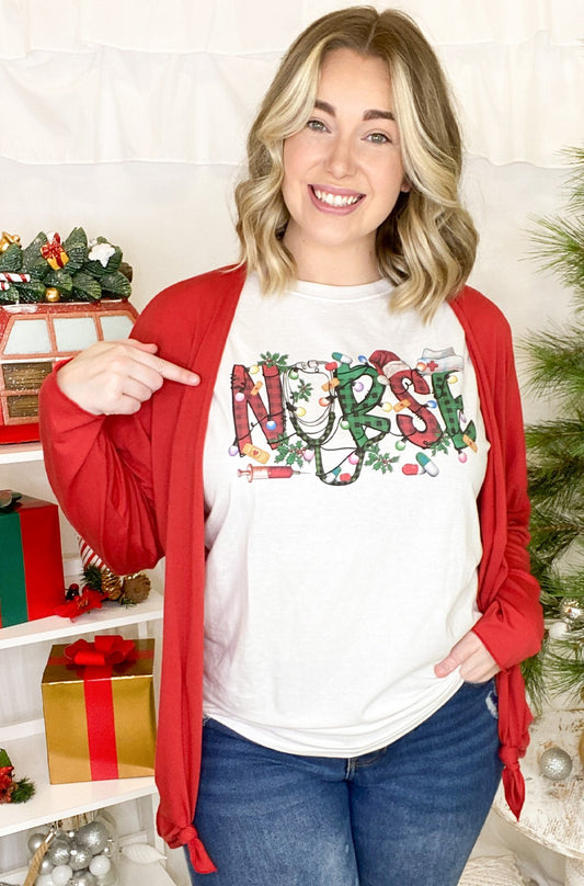 Festive Nurse Tee **Final Sale**