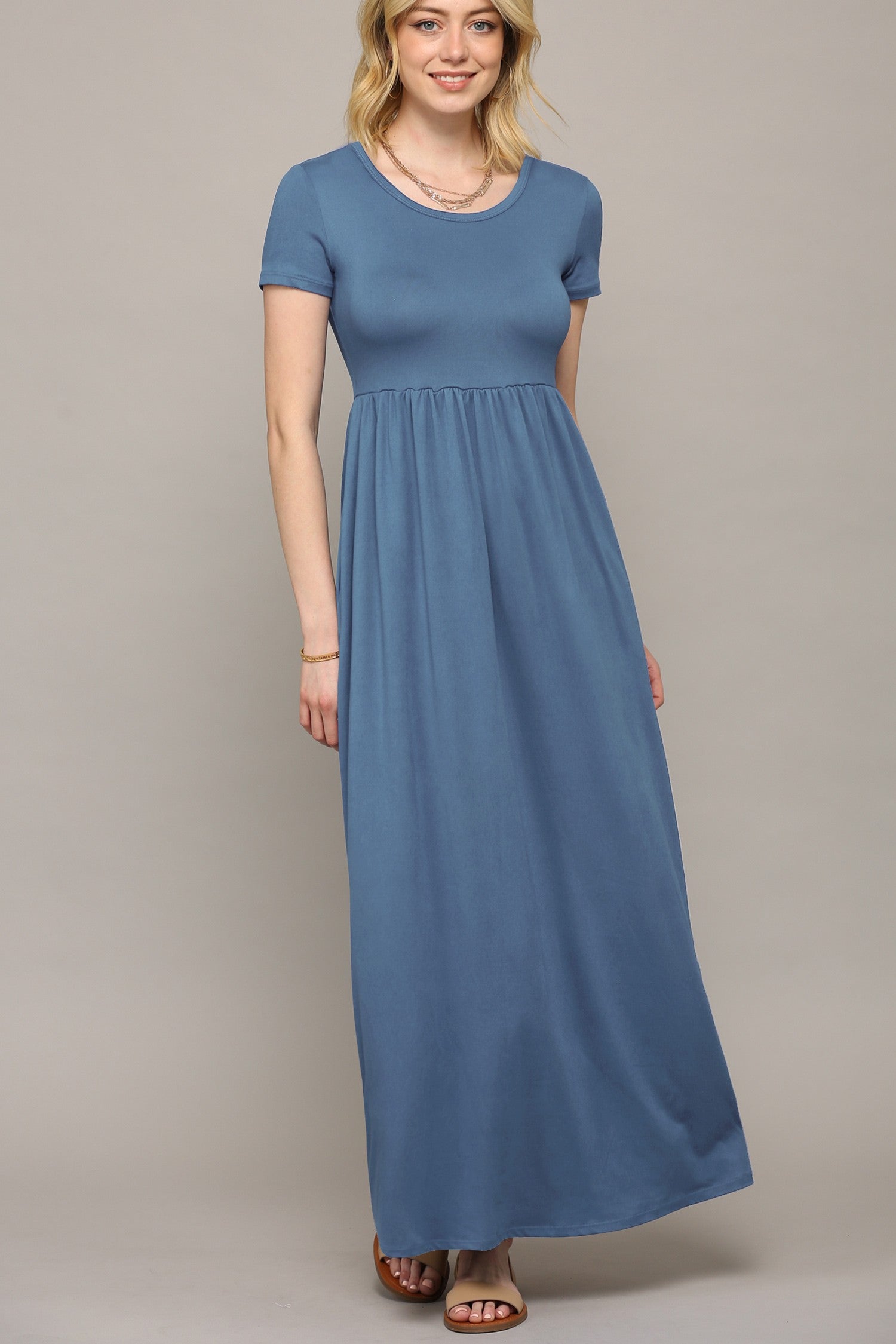 Short Sleeve Maxi Dress
