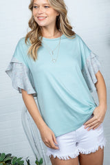 Ruffle Short Sleeve Top