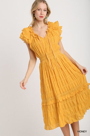 Umgee Smocked Waistband Maxi Dress