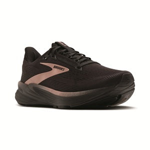 Women's Black running shoe with pink accents 