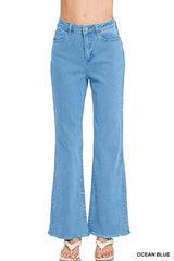 Zenana Acid Wash Straight Wide Leg Pant