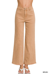 Zenana Acid Washed Straight Pants