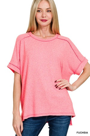 Zenana Hacci SS Hi-low Tee