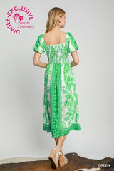 Umgee Floral Midi Dress