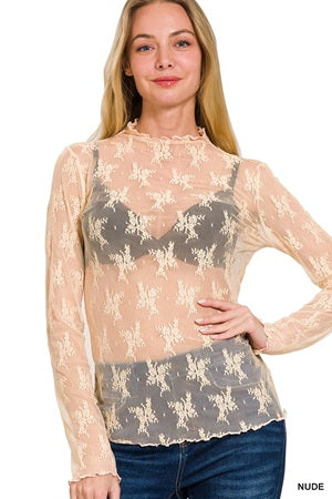 Zenana Lace Layering Top