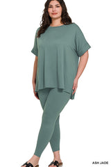 Round Neck Short Sleeve Pant Set