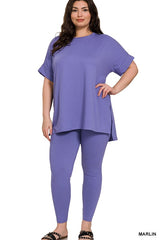 Round Neck Short Sleeve Pant Set