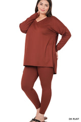 Zenana Plus Microfiber Loungewear Set