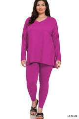 Zenana Plus Microfiber Loungewear Set