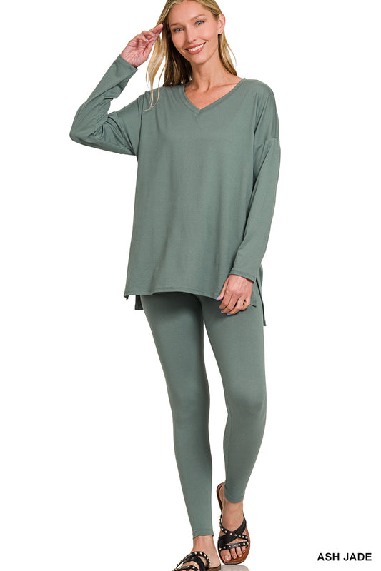 Zenana Microfiber Loungewear Set
