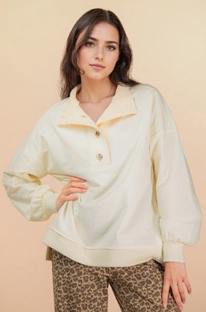 Very J Mineral Washed Knit Causal Top