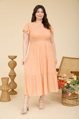 Blu Pepper Plus Tiered Midi Dress