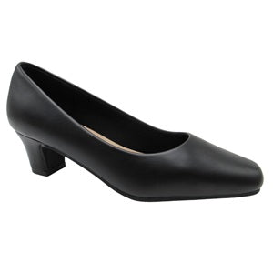 Ladies' Mid Heel Black Pump