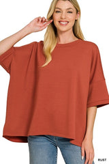 Zenana Scuba Side Slit Top