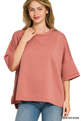 Zenana Scuba Side Slit Top