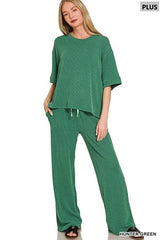 Zenana Plus Raised Rib Set