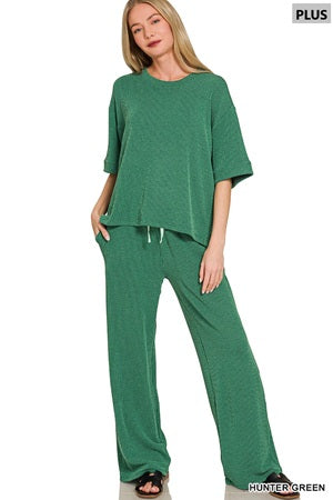 Zenana Plus Raised Rib Set
