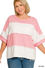 Zenana Plus Color Block Top