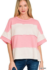 Zenana Color Block Top