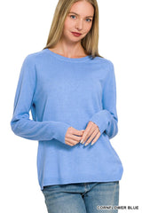 Zenana Wool Blend Lightweight Sweater