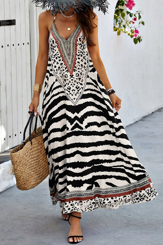 Animal Print Halter Dress