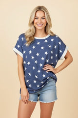 Heimish Star French Terry Short Sleeve Top