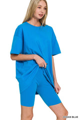 Round Neck Short Set