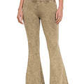 Acid Wash Flare Leg Pants