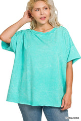 French Terry Acid Wash Top