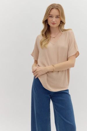 Short Sleeve Solid Top